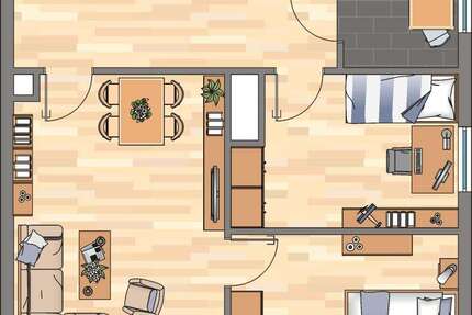 Wohnung Siegen Geisweid - 3 Zimmer, 67 m&sup2;, 279&euro; | Angebot:25119002