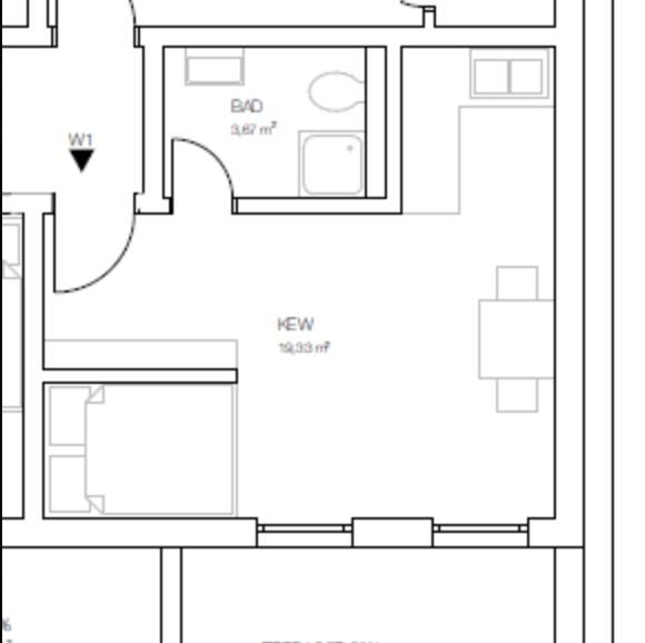 Etagenwohnung Friedberg (Hessen) - 1 Zimmer, 27 m&sup2;, 595&euro; | Angebot:26705412