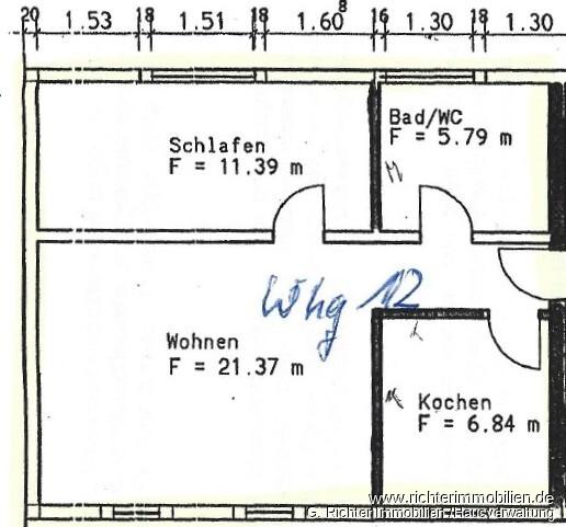 Etagenwohnung Großschirma - 2 Zimmer, 43 m&sup2;, 260&euro; | Angebot:26384040