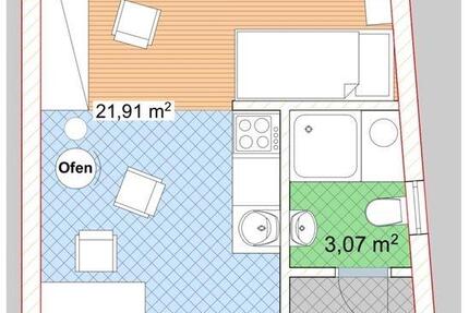 Wohnung Zwingenberg - 1 Zimmer, 27 m&sup2;, 1.000&euro; | Angebot:25173724