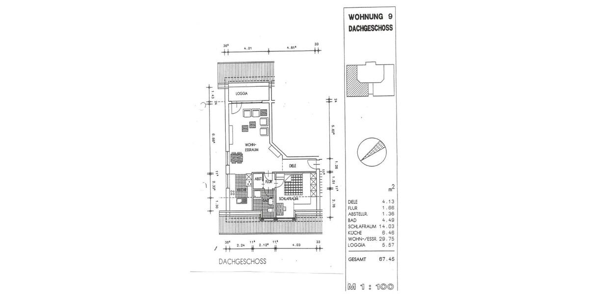 Dachgeschoßwohnung Möckern - 2 Zimmer, 67 m&sup2;, 499&euro; | Angebot:26285241