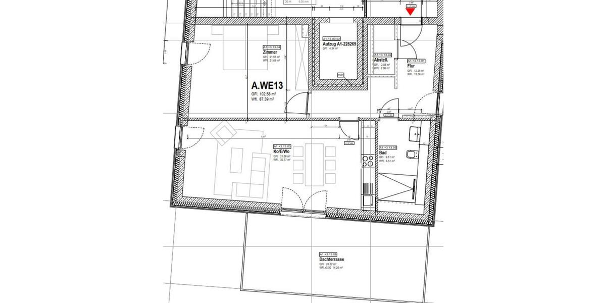 Dachgeschoßwohnung Gütersloh - 2 Zimmer, 83 m&sup2;, 1.250&euro; | Angebot:25854635
