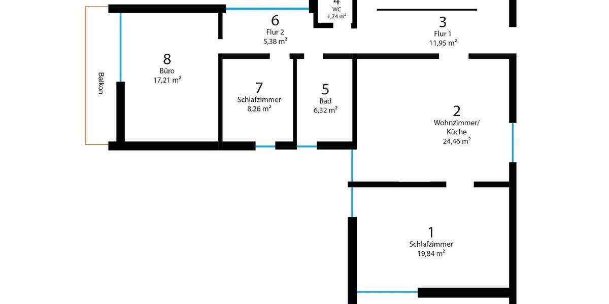 Etagenwohnung Bisingen - 4 Zimmer, 90 m&sup2;, 980&euro; | Angebot:25948420
