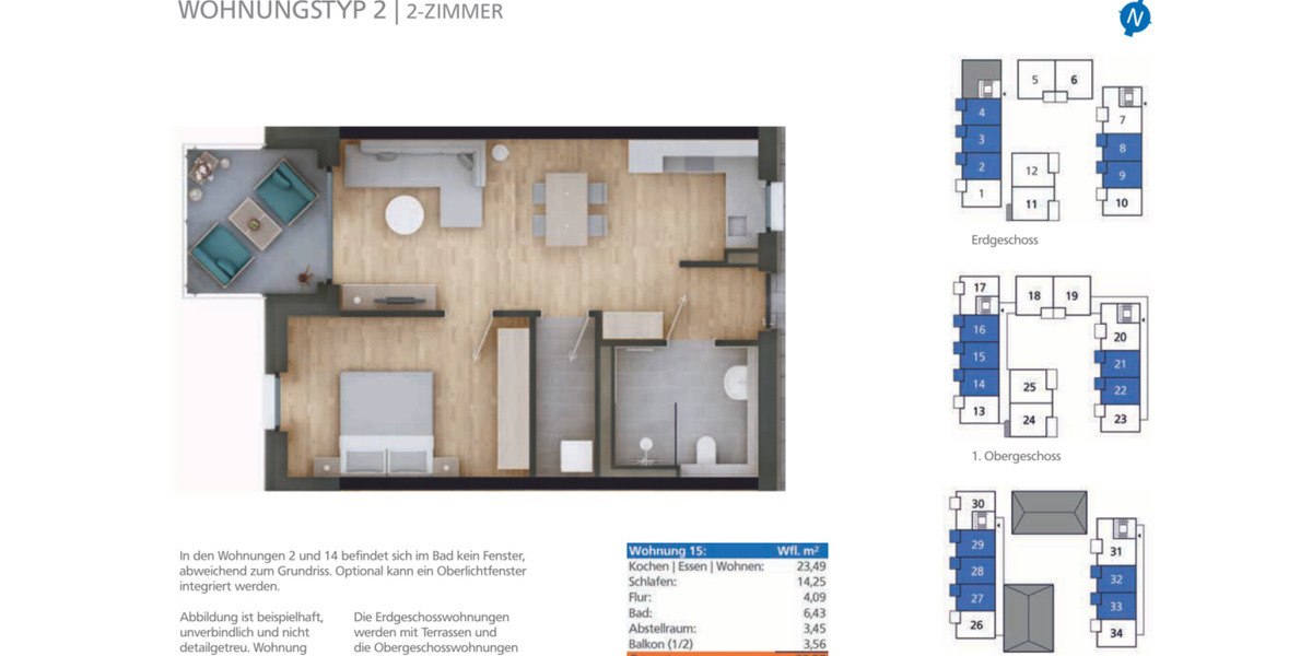 Etagenwohnung Landau an der Isar - 2 Zimmer, 55 m&sup2;, 695&euro; | Angebot:26544488