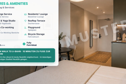 Wohnung Berlin Neukölln - 1 Zimmer, 29 m&sup2;, 961&euro; | Angebot:27302344