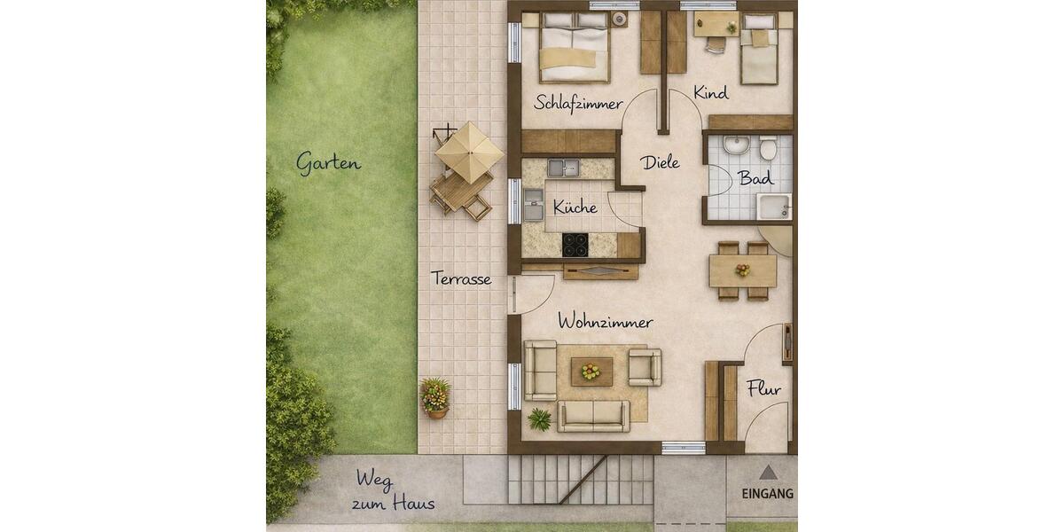 Erdgeschoßwohnung Füssen - 3 Zimmer, 97 m&sup2;, 1.200&euro; | Angebot:25866609