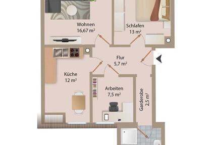 Wohnung Stein - 2.5 Zimmer, 60 m&sup2;, 720&euro; | Angebot:25987718