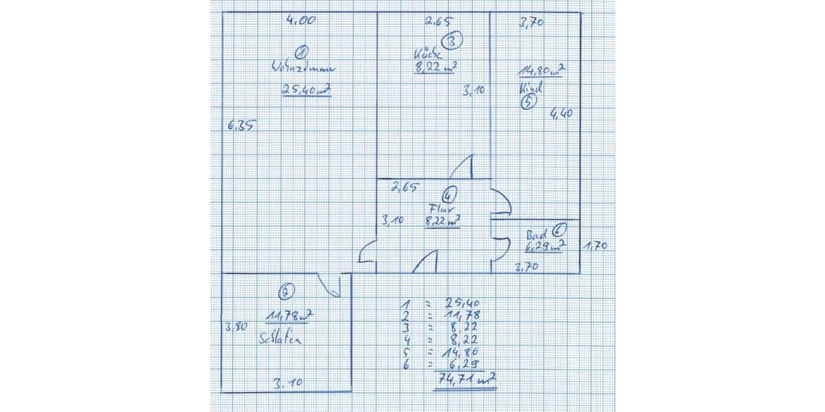 Etagenwohnung Nübel - 3 Zimmer, 75 m&sup2;, 900&euro; | Angebot:26237326