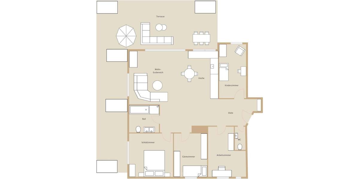 Etagenwohnung München Untergiesing-Harlaching - 5 Zimmer, 162 m&sup2;, 4.370&euro; | Angebot:25937715