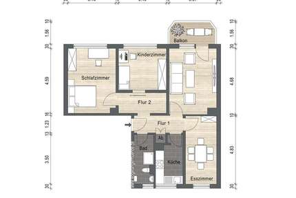 Wohnung Tangermünde - 4 Zimmer, 76 m&sup2;, 525&euro; | Angebot:26986714