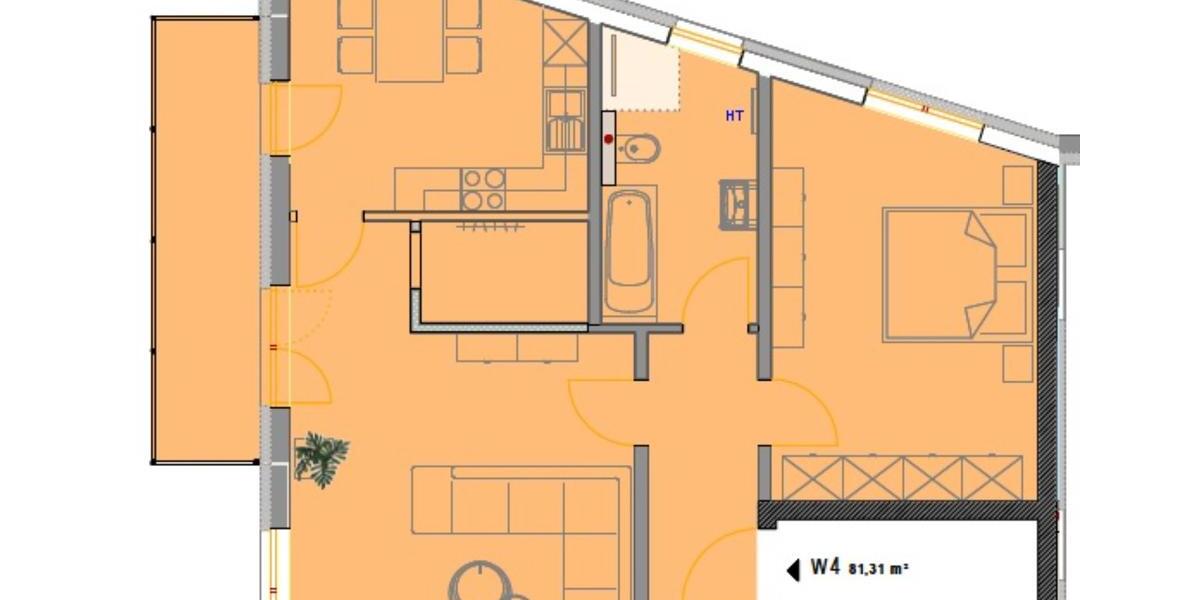 Etagenwohnung Radibor - 2 Zimmer, 81 m&sup2;, 735&euro; | Angebot:21298920