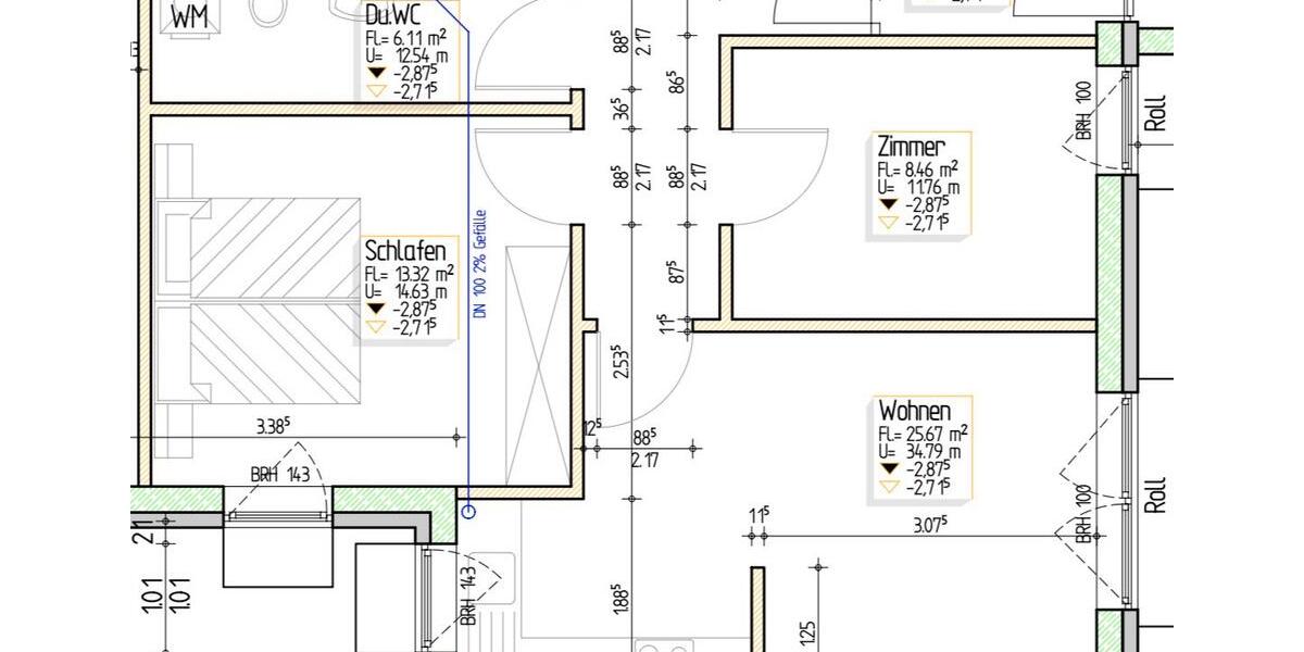 Etagenwohnung Ehingen (Donau) - 3 Zimmer, 60 m&sup2;, 800&euro; | Angebot:24788313
