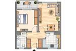 Etagenwohnung Dortmund Brackel - 2 Zimmer, 55 m&sup2;, 455&euro; | Angebot:26416245
