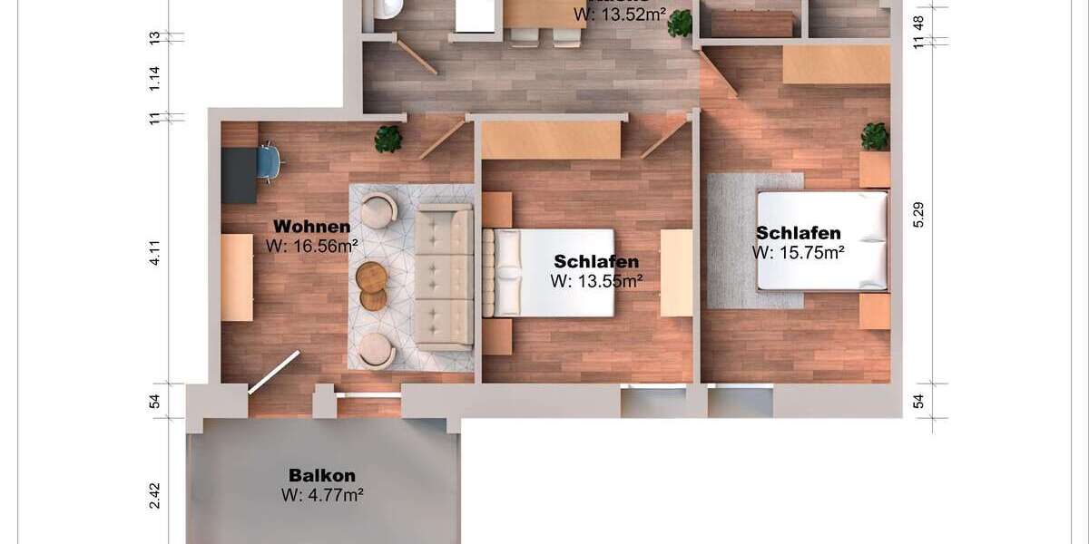 Wohnung zum Mieten in Magdeburg 835 € 77 m² 3 zimmer