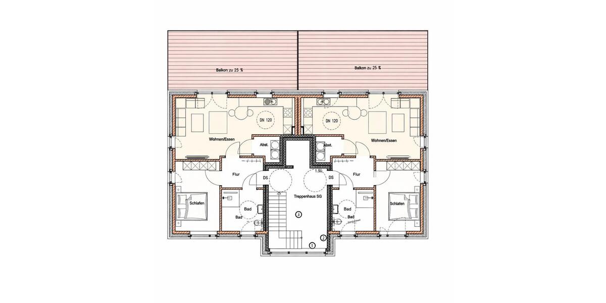 Einfamilienhaus Warendorf - 2 Zimmer, 70 m&sup2;, 1.050&euro; | Angebot:25613641