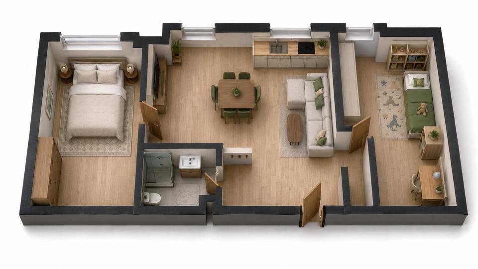 Erdgeschoßwohnung Schönebeck (Elbe) - 3 Zimmer, 60 m&sup2;, 500&euro; | Angebot:26552132