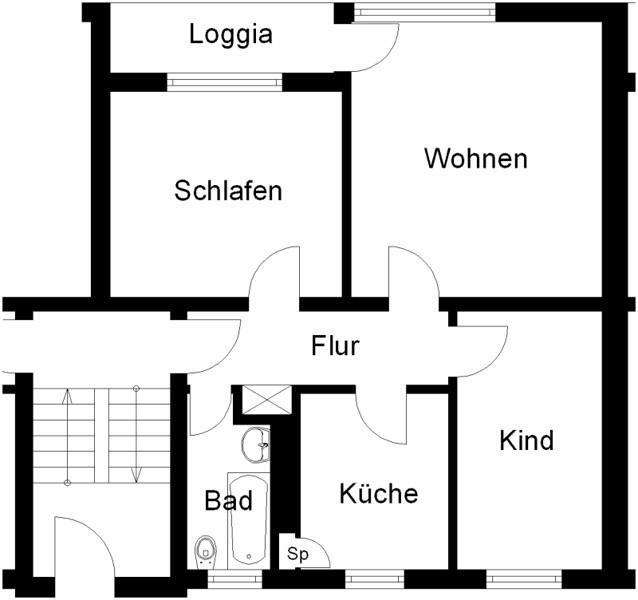 Schick 3-Zimmer-Wohnung mit Tageslichtbad und XXL-Balkon zimmer