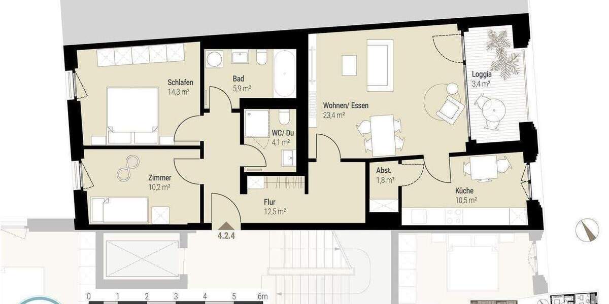 Etagenwohnung Dresden Innere Altstadt - 3 Zimmer, 85 m&sup2;, 1.482&euro; | Angebot:26105702