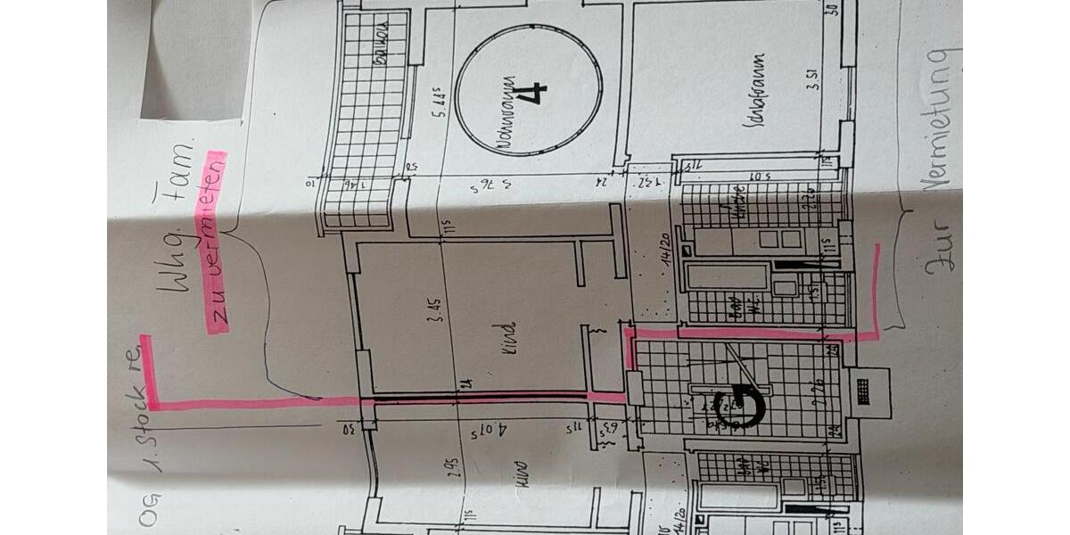 Etagenwohnung Feuchtwangen - 3 Zimmer, 74 m&sup2;, 740&euro; | Angebot:25292368