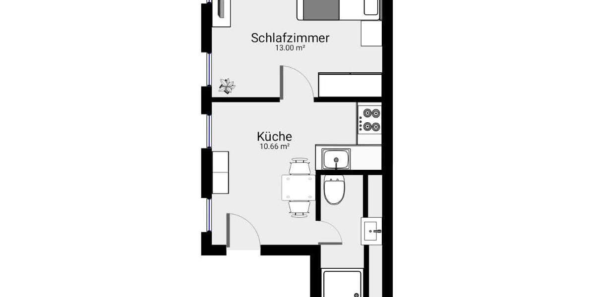 Wohnung zum Mieten in Mönchengladbach 320 € 25 m² 1 zimmer