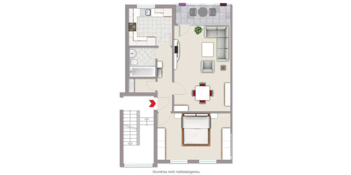 Erdgeschoßwohnung Krefeld Gellep-Stratum - 2 Zimmer, 69 m&sup2;, 630&euro; | Angebot:24658538