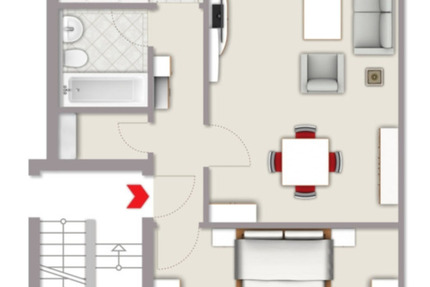 Wohnung Krefeld Gellep-Stratum - 2 Zimmer, 69 m&sup2;, 630&euro; | Angebot:24658538