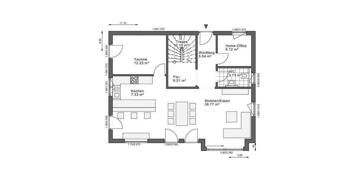 Einfamilienhaus Eichenzell - 4 Zimmer, 160 m&sup2;, 2.080&euro; | Angebot:26704736