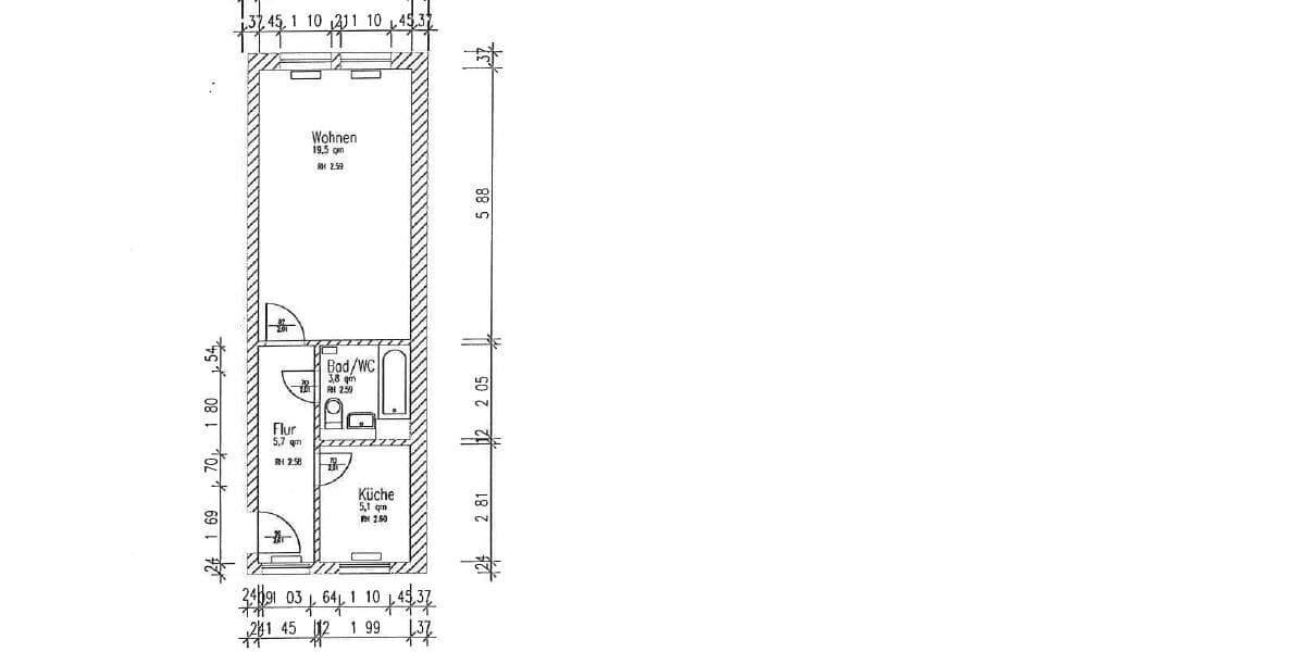 Etagenwohnung Weida - 1 Zimmer, 35 m&sup2;, 191&euro; | Angebot:24873728