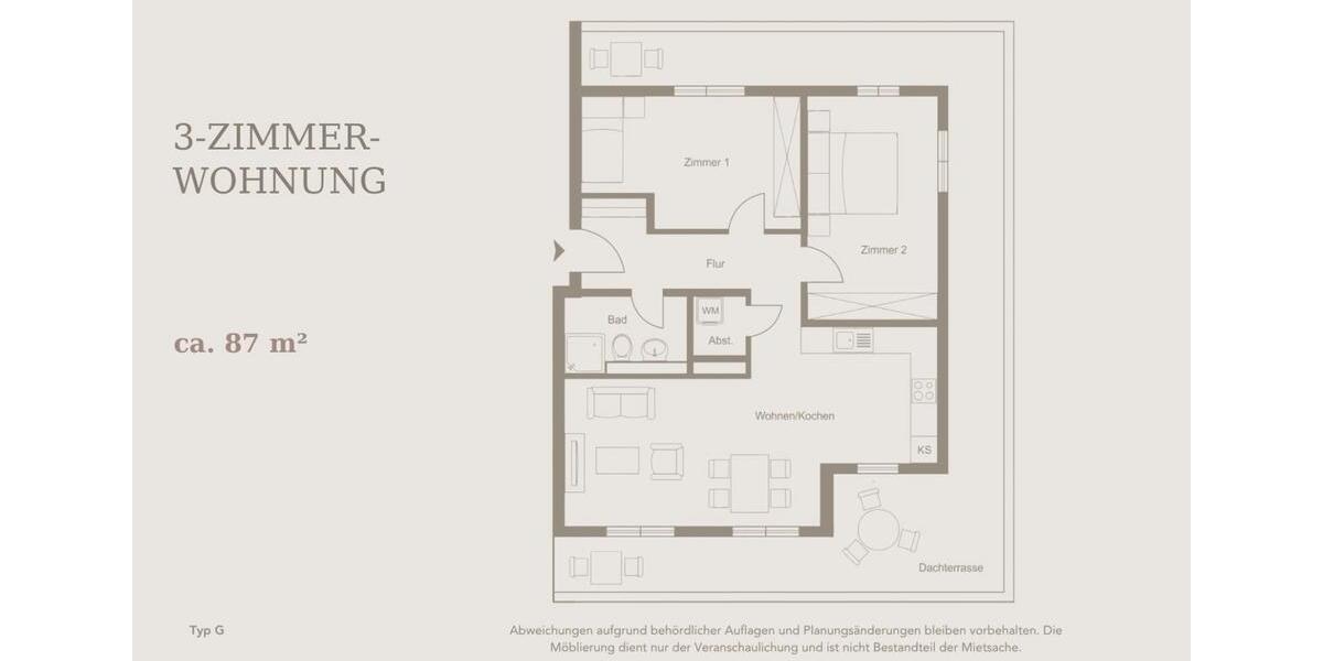 Dachgeschoßwohnung Berlin Pankow - 3 Zimmer, 87 m&sup2;, 1.854&euro; | Angebot:26180447