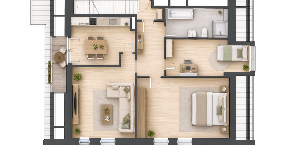 Etagenwohnung Bad Dürrenberg - 3 Zimmer, 83 m&sup2;, 750&euro; | Angebot:26479466