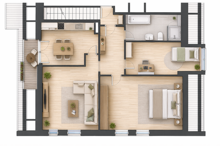 Wohnung Bad Dürrenberg - 3 Zimmer, 83 m&sup2;, 750&euro; | Angebot:26479466