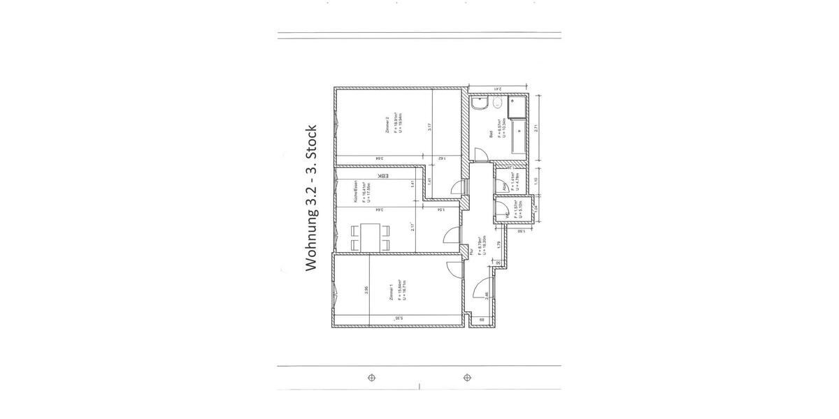 Etagenwohnung Passau Mühltal - 3 Zimmer, 72 m&sup2;, 868&euro; | Angebot:26532751