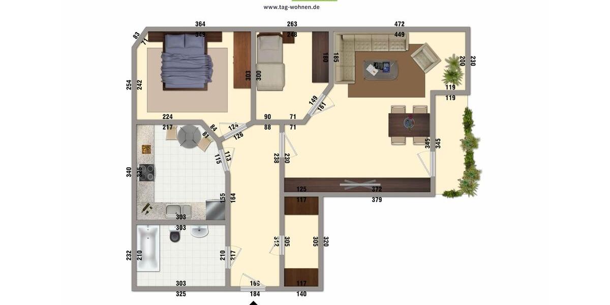 Etagenwohnung Stadtilm - 3 Zimmer, 83 m&sup2;, 490&euro; | Angebot:25999854