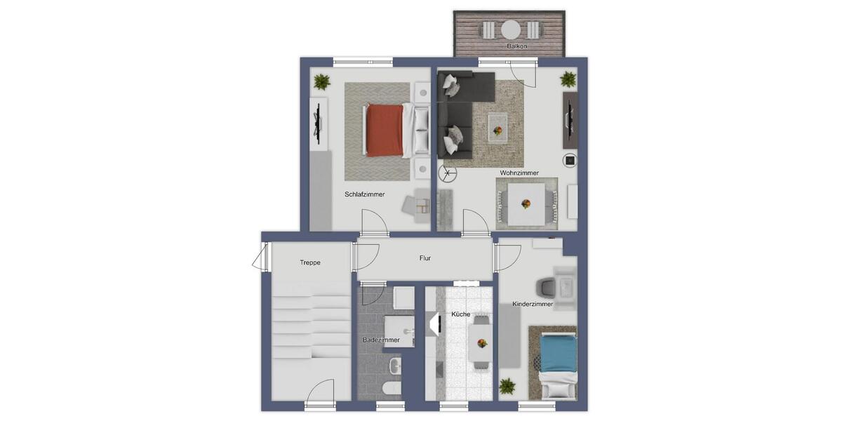 Erdgeschoßwohnung Weißenfels - 3 Zimmer, 58 m&sup2;, 350&euro; | Angebot:26635034