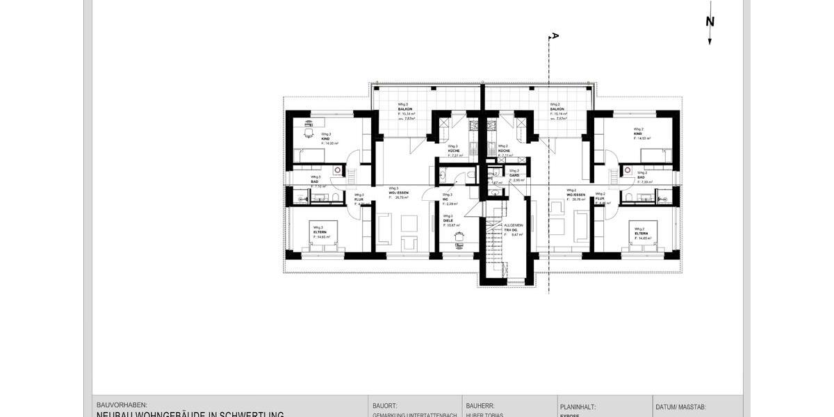 Etagenwohnung Bad Birnbach Asenham - 3 Zimmer, 103 m&sup2;, 1.240&euro; | Angebot:25362776