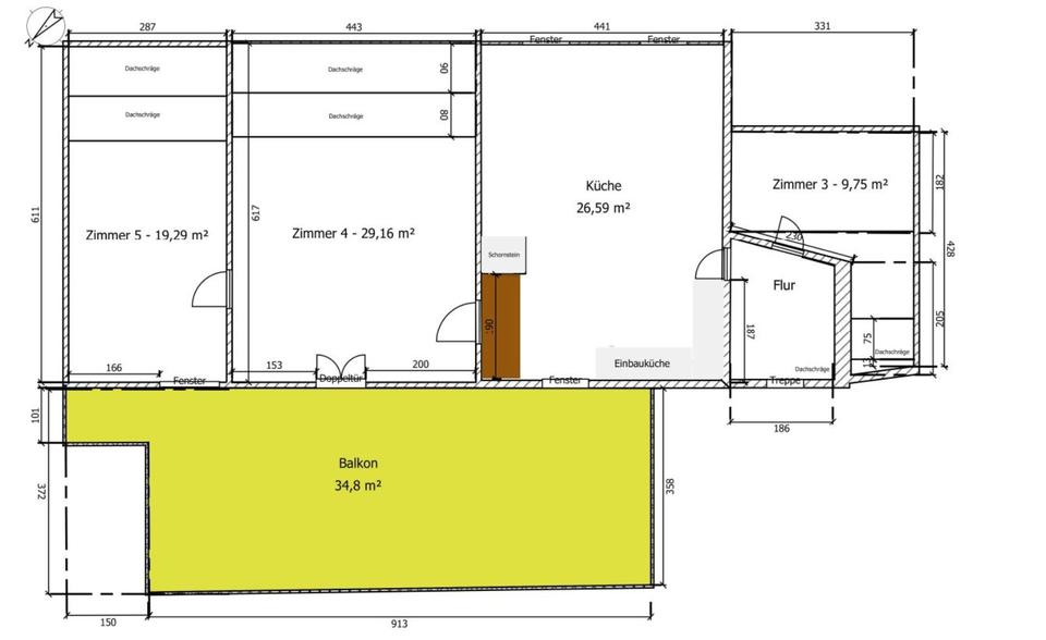 Etagenwohnung Wolfhagen - 5 Zimmer, 194 m&sup2;, 1.000&euro; | Angebot:23653733