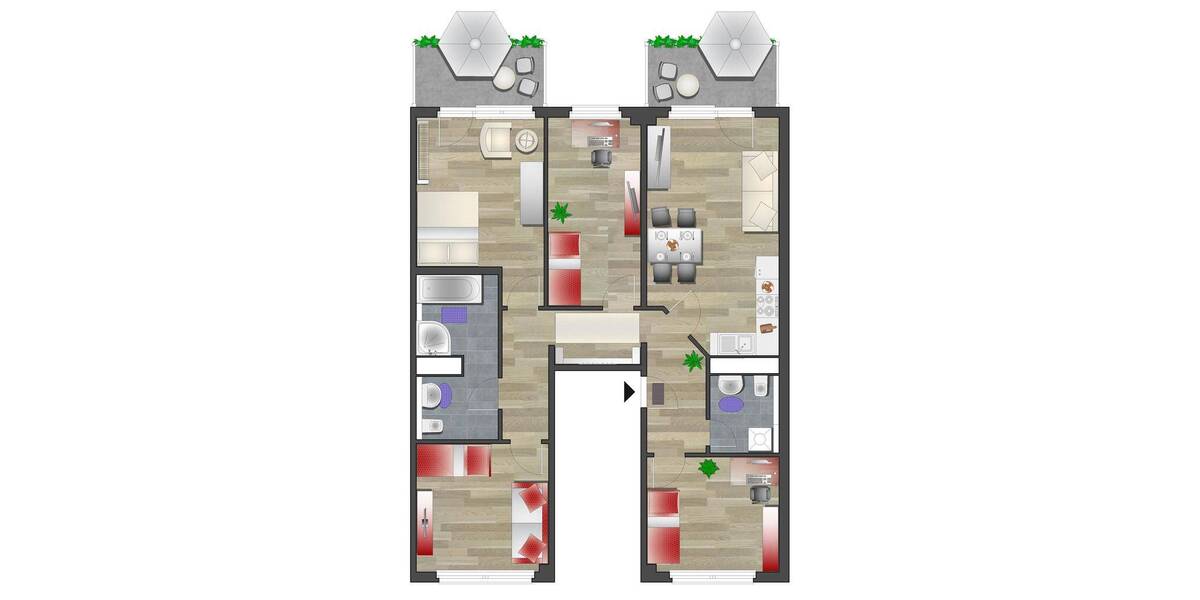Etagenwohnung Chemnitz Helbersdorf - 5 Zimmer, 98 m&sup2;, 600&euro; | Angebot:26806719