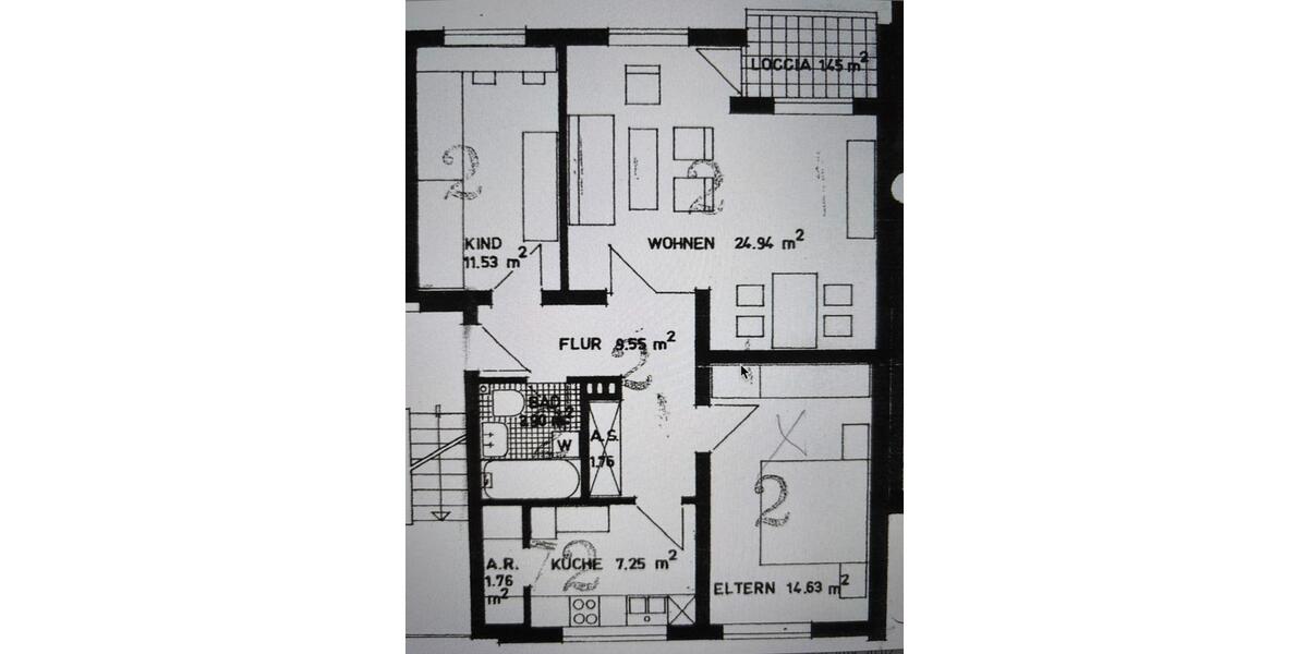 Terrassenwohnung Siegen Dillnhütten - 3 Zimmer, 75 m&sup2;, 650&euro; | Angebot:26593601