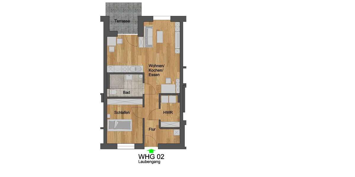 Etagenwohnung Külsheim - 2 Zimmer, 60 m&sup2;, 706&euro; | Angebot:16083142