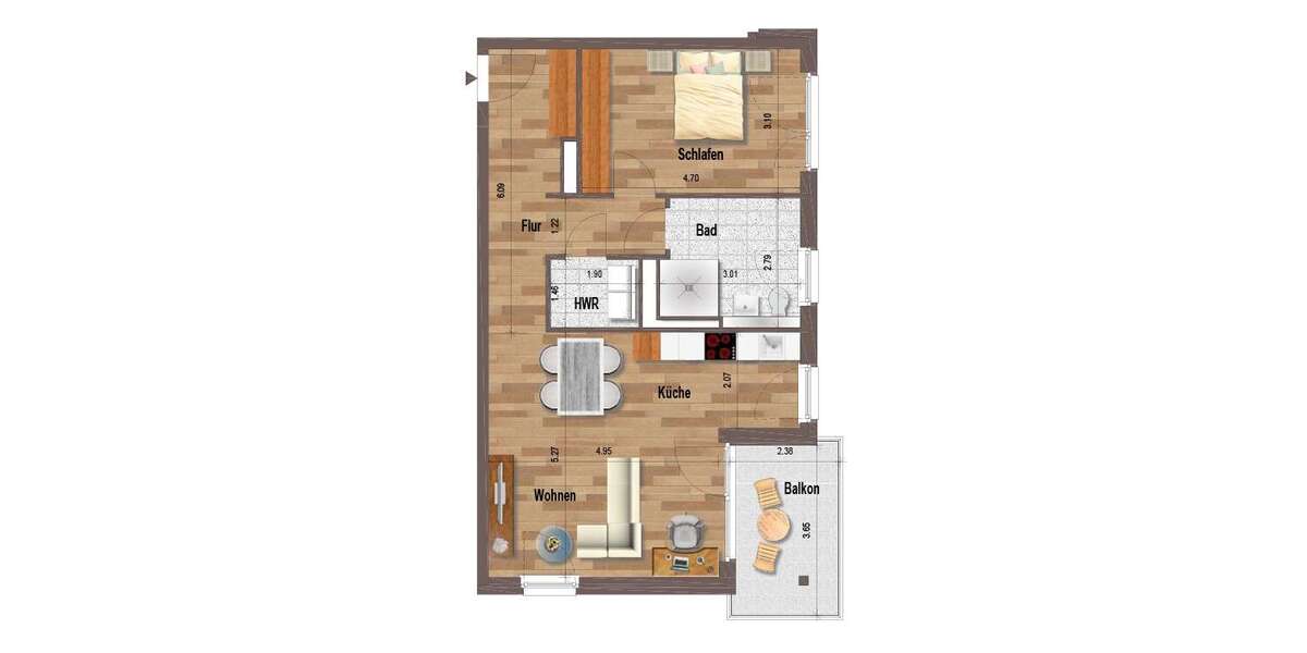 Etagenwohnung Mönchengladbach - 2 Zimmer, 72 m&sup2;, 1.000&euro; | Angebot:26104788