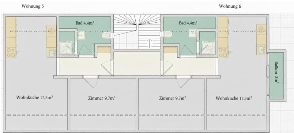 Dachgeschoßwohnung Celle Neustadt/Heese - 2 Zimmer, 38 m&sup2;, 675&euro; | Angebot:24954741
