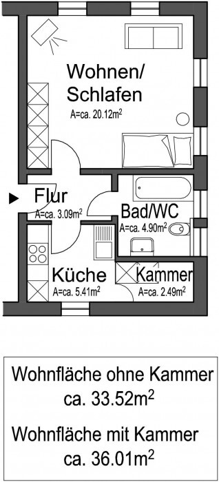 Gemütliche möblierte Wohnung für Wochenend-Heimfahrer in Arnstadt-Rudisleben