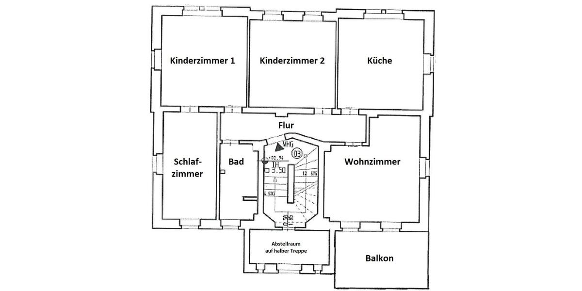 4-Zi.-Mietwohnung Balkon, Einbauküche & Elbblick (1. OG) - Meißen rechts der Elbe-MW4a0601 4 zimmer