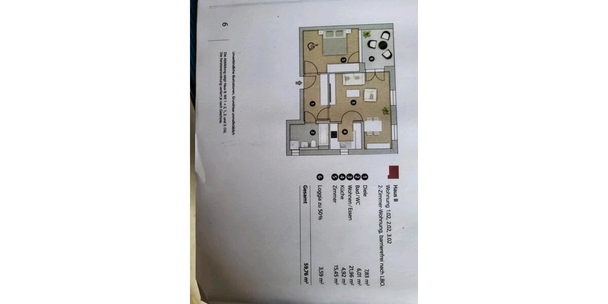 Etagenwohnung Müllheim - 2 Zimmer, 60 m&sup2;, 1.100&euro; | Angebot:26610077