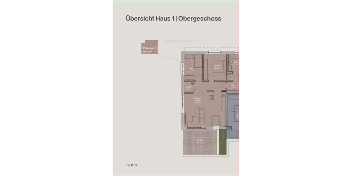 Etagenwohnung Welden - 3 Zimmer, 89 m&sup2;, 1.108&euro; | Angebot:24874339