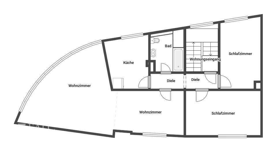 Etagenwohnung Stolberg Velau-Steinfurt - 3 Zimmer, 95 m&sup2;, 710&euro; | Angebot:25836315