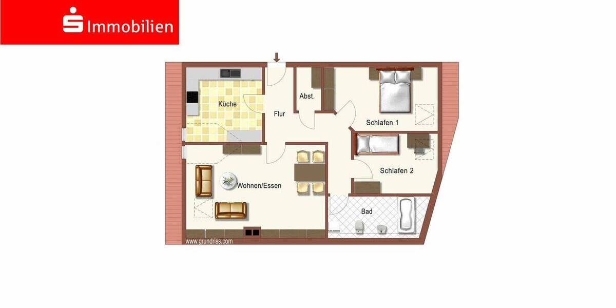 Etagenwohnung Steinbach-Hallenberg Hallenberg - 3 Zimmer, 90 m&sup2;, 505&euro; | Angebot:26816351