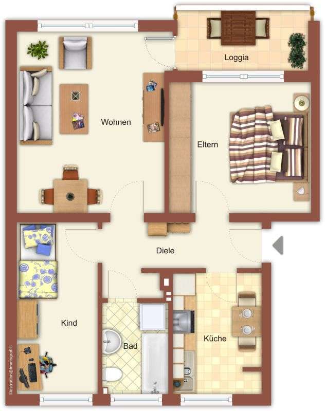 Wohnung zum Mieten in Mönchengladbach 699 € 64 m²