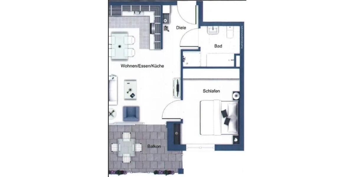 Hochparterre Göppingen - 2 Zimmer, 52 m&sup2;, 850&euro; | Angebot:26004496