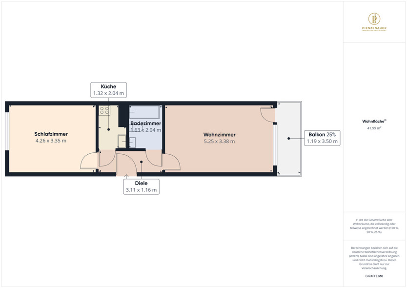 Zentrale 2-Zimmer Wohnung mit Balkon & modernem Ambiente - ab 01.11.2025 verfügbar 2 zimmer